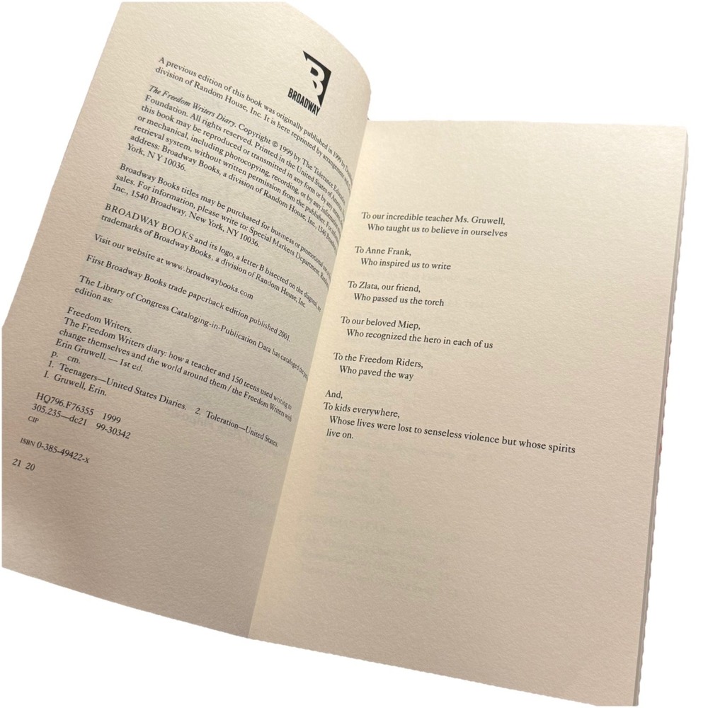 THE FREEDOM WRITERS DIARY 1999 ERIN GRUWELL BOOK - Picture 3 of 4